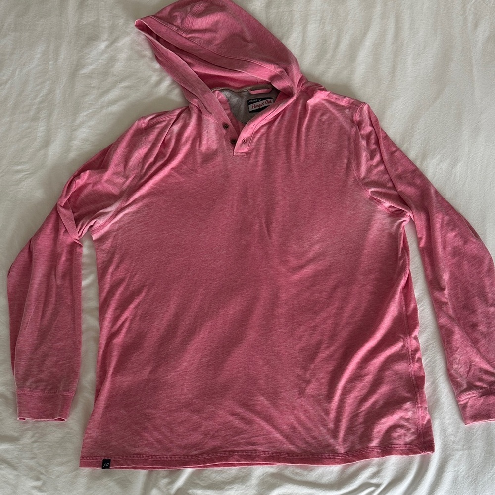 johnnie-O Vibrant Pink Hooded Top